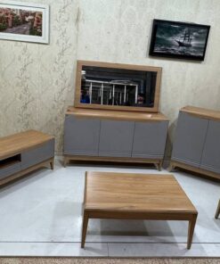 ست آینه کنسول میز تی وی . جلو مبلی و جاکفشی کفشی هایگلاس مدل سارای iw100