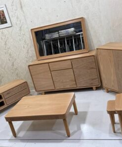 ست آینه کنسول میز تی وی . جلو مبلی و جاکفشی کفشی هایگلاس مدل سما iw93